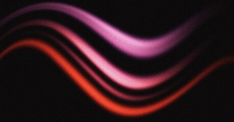 Dark noisy grainy background purple pink red black abstract glowing shape poster header cover backdrop design, noise texture banner, copy space
