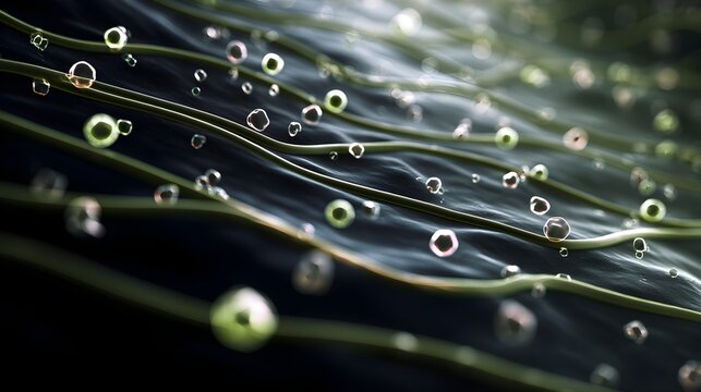 Digital bacteria forming pattern on virtual screen