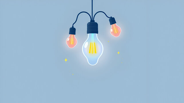 Colorful Lightbuld Illustration
