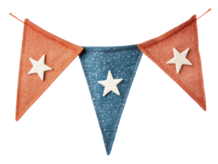 Colorful decorative bunting for patriotic celebrations