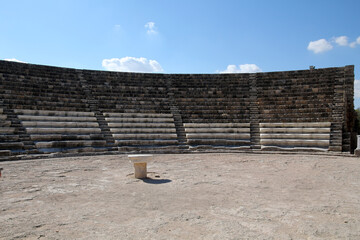 The Greco-Roman Theater and remains of the antique City Salamis, Northern Cyprus 
