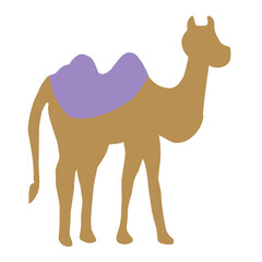 Flat Vector Camel Illustration