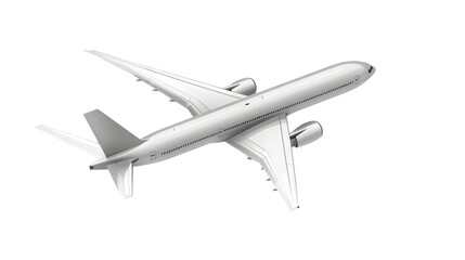 Fototapeta premium Realistic 3D Model Of Airplane Isolated Background