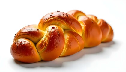 baked bread isolated on white background