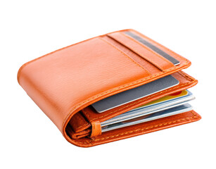 Elegant leather wallet with credit cards and cash for everyday use