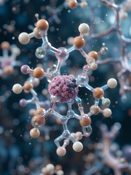 Structural chemical formula and space-filling molecular model of acetylcholine, an ester of choline and acetic acid, the chief neurotransmitter of the parasympathetic nervous system. 3d illustration