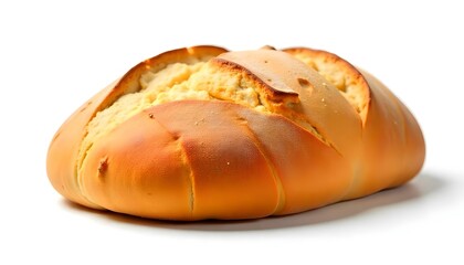 baked bread isolated on white background