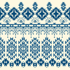 Fototapeta premium Native pattern american tribal indian ornament pattern geometric ethnic textile texture tribal aztec pattern navajo mexican fabric seamless Vector decoration fashion