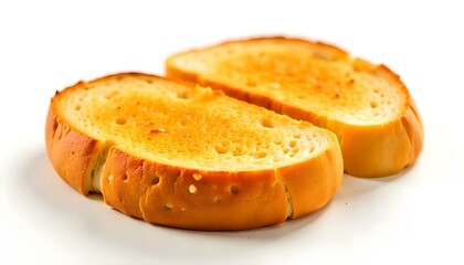 toasted bread isolated on white background
