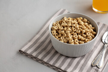 Healthy Cereals Rings with Honey for Breakfast