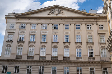 Baroque facade of the Abbey of Our Lady of the Scots in Vienna, Austria