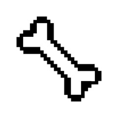 Fototapeta premium pixelate bone icon