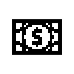 pixelate money icon