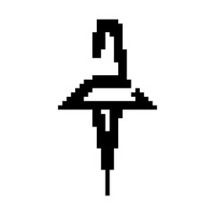 Fototapeta premium pixel pushpin icon