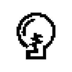 Obraz premium pixelate lamp icon