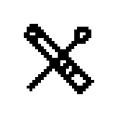 pixelate cigarette and matches icon