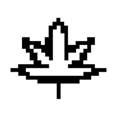 Fototapeta premium pixelate leaf icon