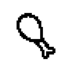 pixel chicken meat icon