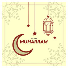 Hijri New Year Mubarak Template Beautiful Muharram Design for Print and Web Use 05