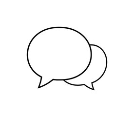 Fototapeta premium Two simple overlapping speech bubbles