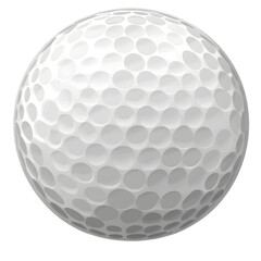 Realistic White Golf Ball Illustration Transparent Background