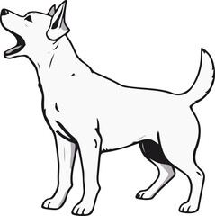 vector illustration of a dog