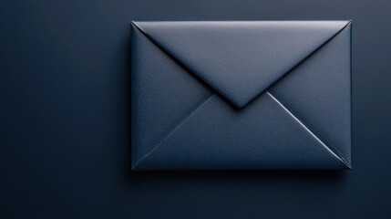 Leather envelope on dark background with soft lighting creating calm and elegant mood