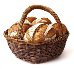 Basket of artisan loaves