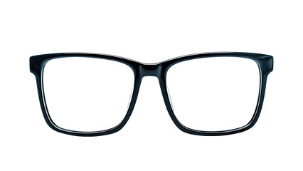 Fototapeta premium Black eyeglasses with a classic rectangular design