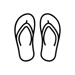 Simple Line Art of Flip Flops  