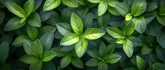 Lush green leaves fill the frame showcasing vibrant plant life in a natural setting during daylight