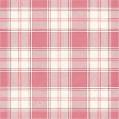 Textured pink plaid fabric design soft textile home decor cozy atmosphere close-up pattern inspiration