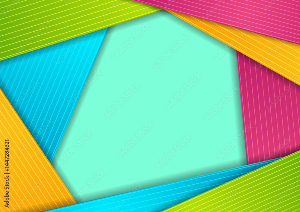 Poster Multicolored abstract corporate material background. Vector minimal brochure web graphic design