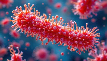 Fototapeta premium the microscopic universe, captivating the beauty of bacteria.