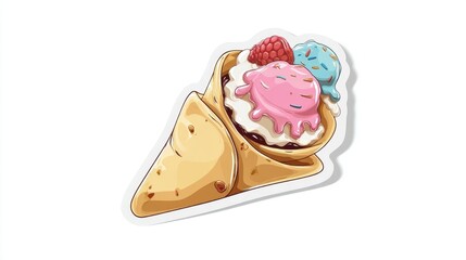 Colorful Ice Cream Cone