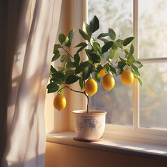 lemon in a pot