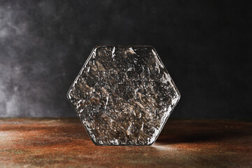 Transparent Glass Blocks on Dark Background — Stylish Material for Bedrooms, Bathrooms, and...