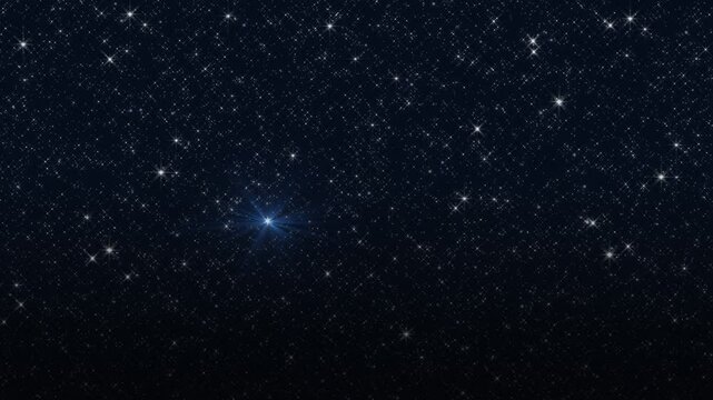 Night sky and a bright star. Star of Jesus