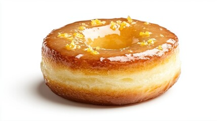 Glossy Glazed Doughnut with Zest Topping doughnut donut glazed glaze sweet pastry baked dessert ring