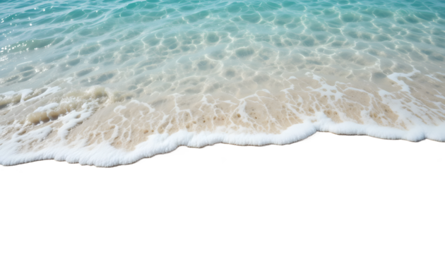 PNG Waves gently rolling onto a tropical sandy beach - Powered by Adobe