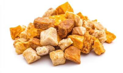 A Pile Of Sweet Dried Fruit Cubes And Pieces