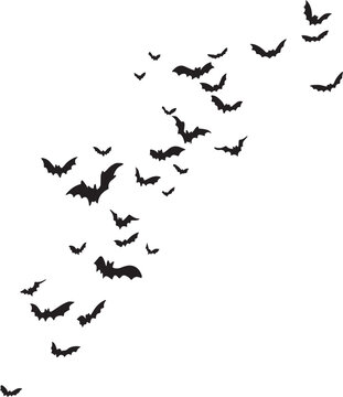 bat flying vector silhouette bats halloween creepy