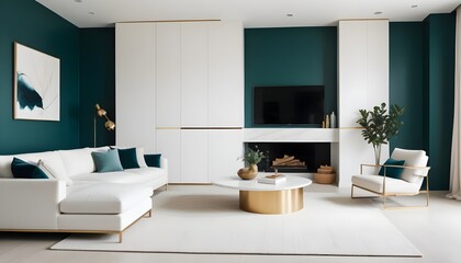 Photo interior modern design room 3d illustration
