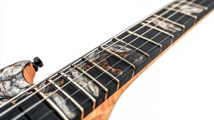 Weathered Guitar Fretboard Close Up Detail