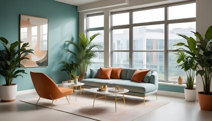 Photo interior modern design room 3d illustration