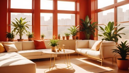 Photo interior modern design room 3d illustration