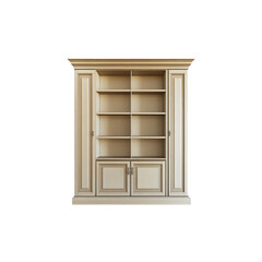 Elegant Wooden Bookshelf with Glass Doors and Shelves for Storage