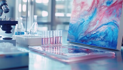 Abstract Art in a Scientific Laboratory: A Fusion of Creativity and Research
