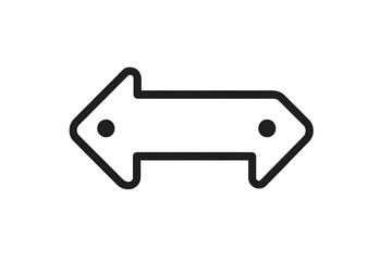 Simple Double Arrow Illustration, Transparent Background