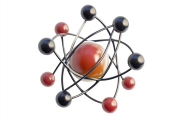 Obraz premium Atomic Model Showing Electrons Orbiting Nucleus